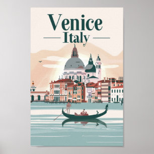 Venice Italy Vintage Famous Travel Place Poster