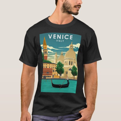 Venice Italy Vintage Minimal Travel Poster Poster T_Shirt