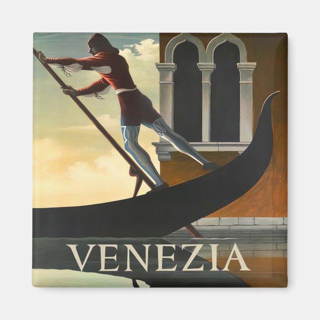Venice Italy vintage travel Magnet (Front)