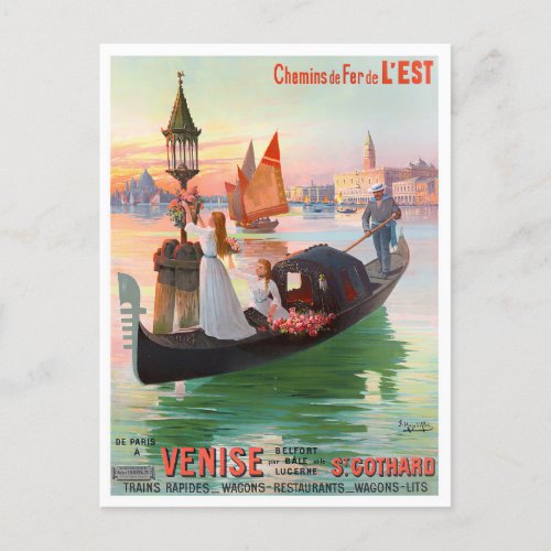 Venice Italy vintage travel Postcard