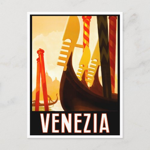 Venice Italy vintage travel Postcard