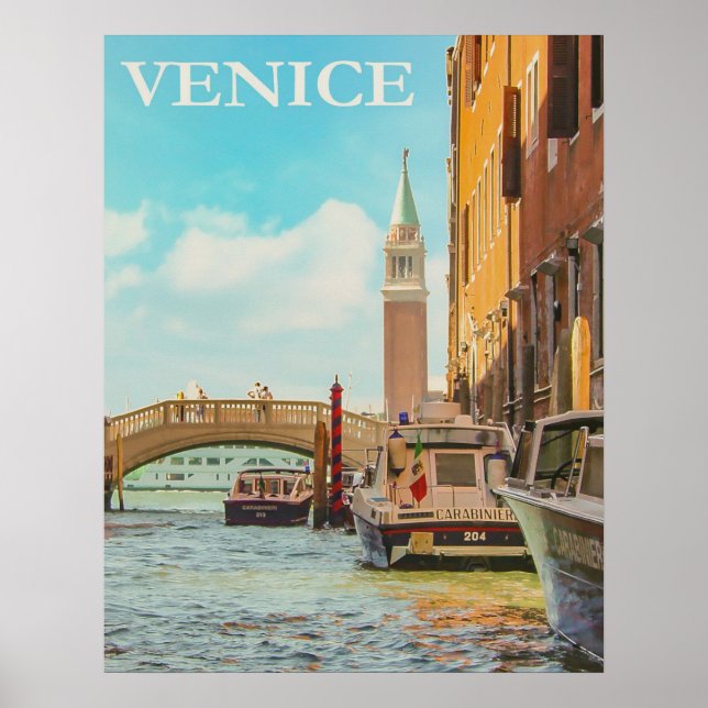 Venice, Italy Vintage Travel Poster (Front)