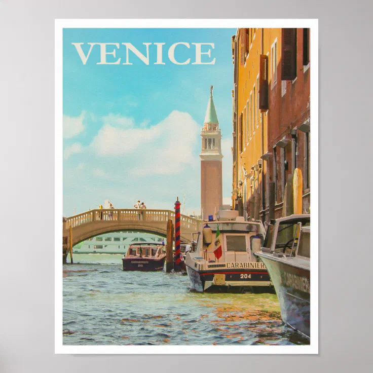 1938 Venice Italy Vintage Style Italian Travel Poster 16x24 