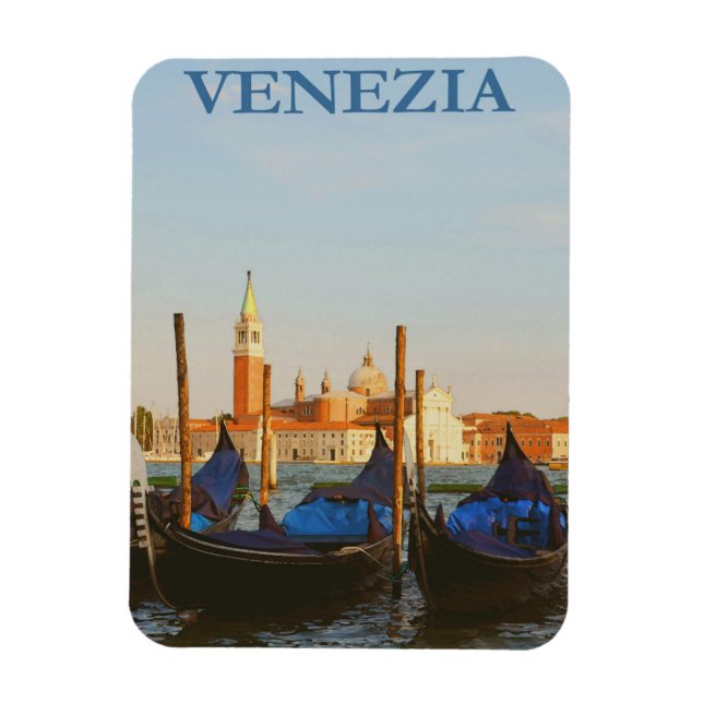 Venice Italy Vintage Travel Poster Magnet (Vertical)