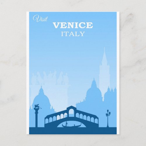 Venice Italy Vintage Travel Poster Postcard