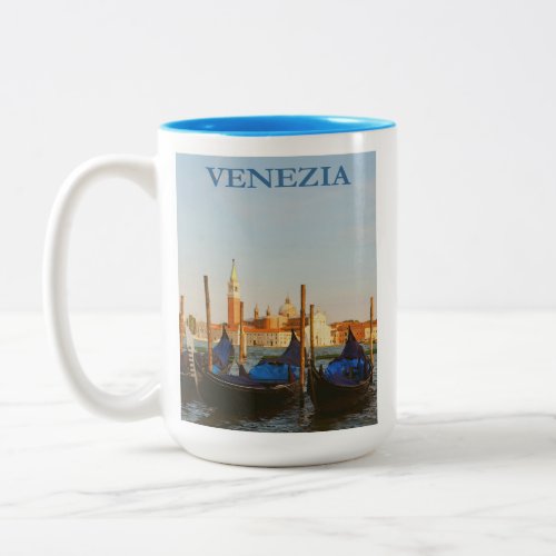 Venice Italy Vintage Travel Poster Two_Tone Coffee Mug