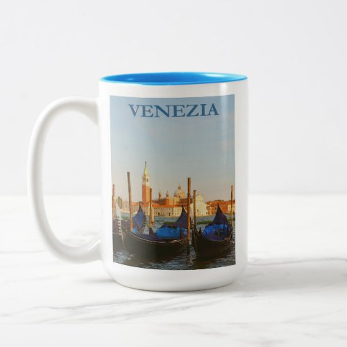 Venice Italy Vintage Travel Poster Two_Tone Coffee Mug