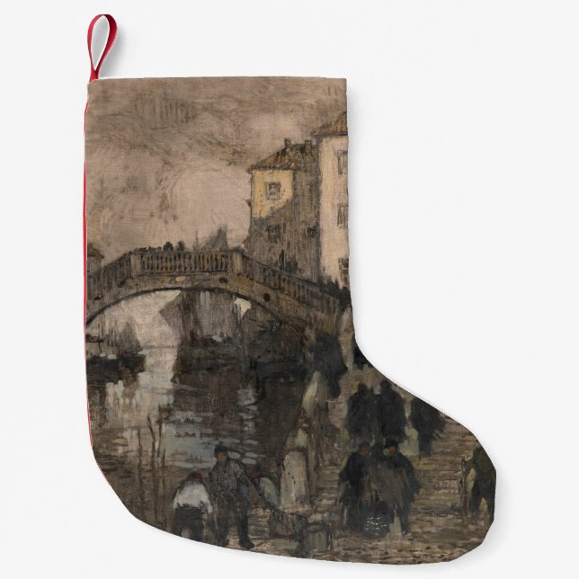 Venice, Italy (Vintage Venetian Landscape) Small Christmas Stocking (Front)