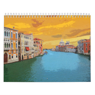 Venice Italy Waterway Building Architecture #13 Calendar