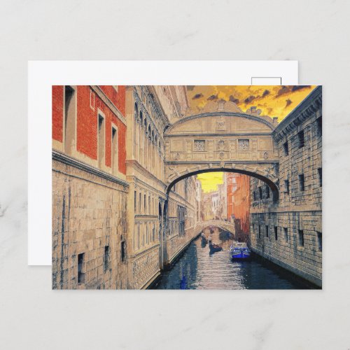 Venice Italy Waterway Gondola Building 12  Postcard