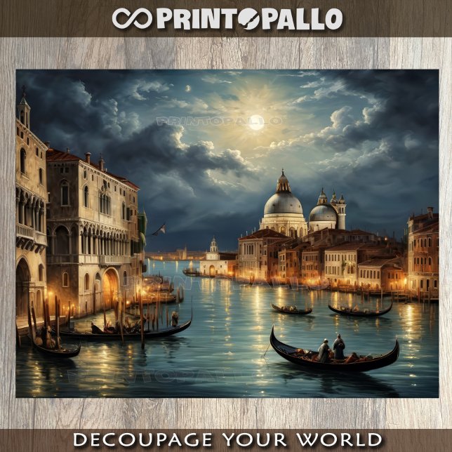 Venice lagoon under moon light tissue paper (Creator Uploaded)
