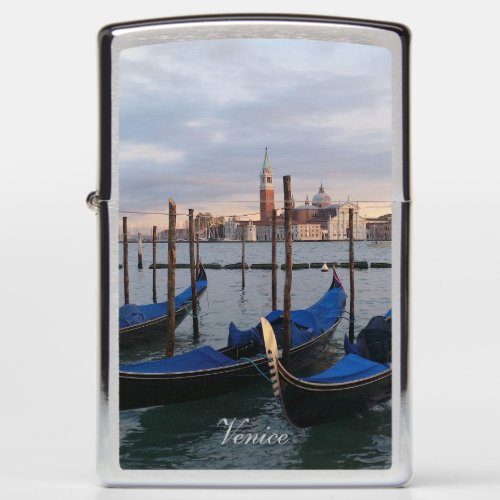 Venice  landscape of gondolas             zippo lighter
