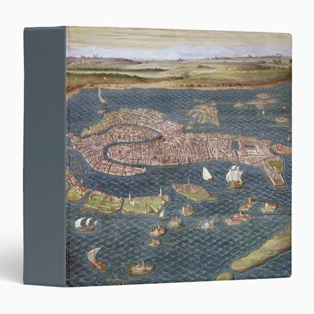 VENICE: MAP, 16TH CENTURY 3 RING BINDER (Front/Spine)
