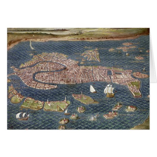 VENICE: MAP, 16TH CENTURY CARDS (Front Horizontal)