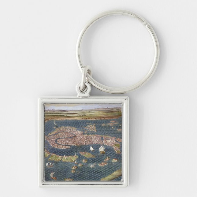 VENICE: MAP, 16TH CENTURY KEYCHAIN (Front)