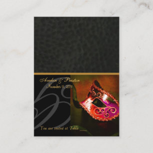 Venice Masquerade Mask Red Placecard