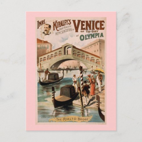 Venice of Today Vintage Theater Postcard