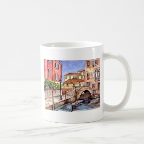 Venice _ Pen  Wash Watercolor Coffee Mug