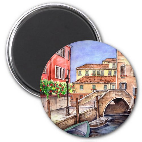 Venice _ Pen  Wash Watercolor Magnet