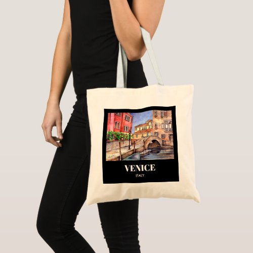 Venice _ Pen  Wash Watercolor Tote Bag