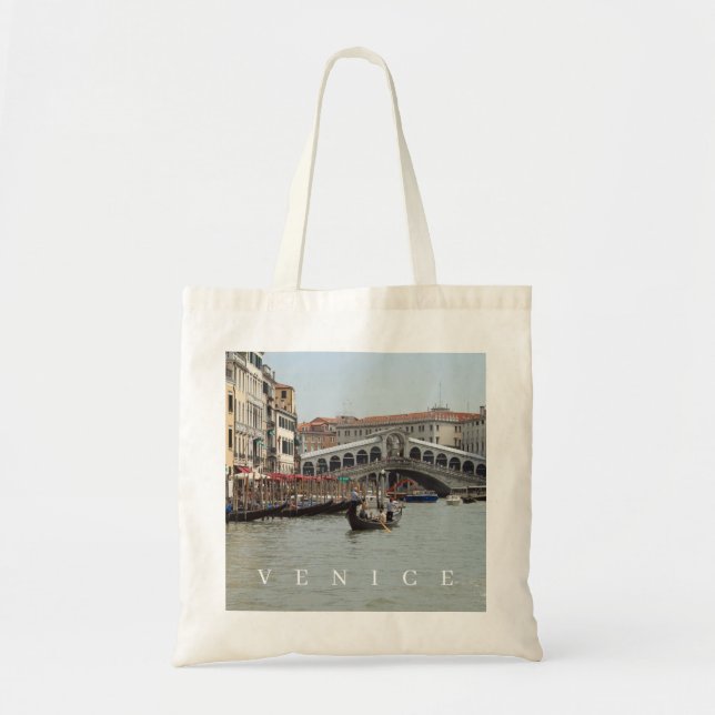 Venice Rialto Bridge view tote bag (Front)