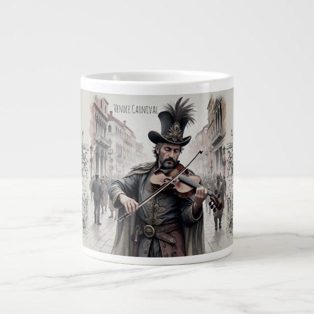 Venice Rome , Venice Carnival Charm, Vacation Giant Coffee Mug (Front)