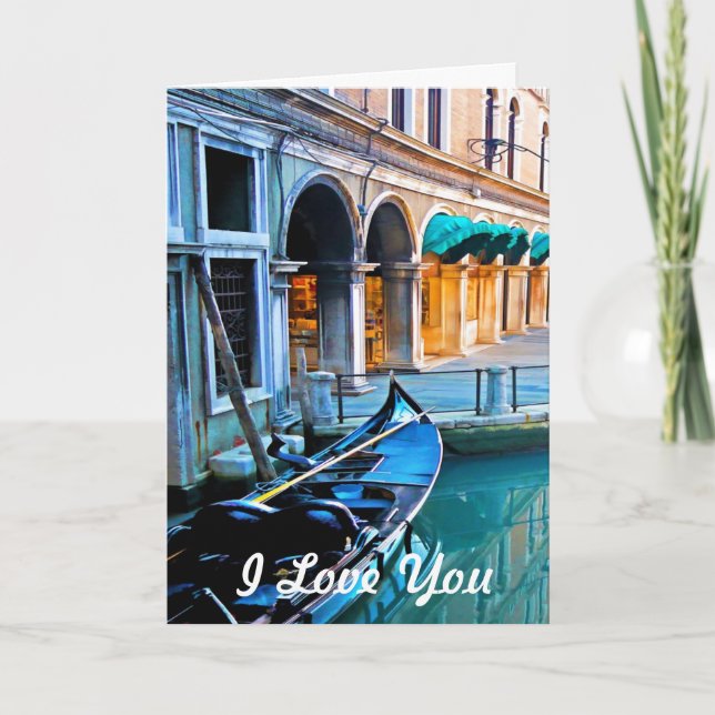 Venice Special Alley with Love Quote Card (Front)