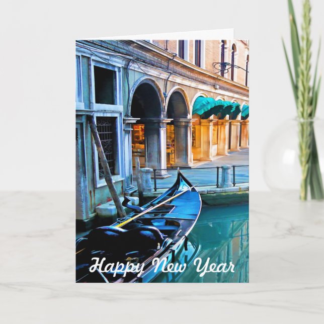 Venice Special Alley with Love Quote Holiday Card (Front)