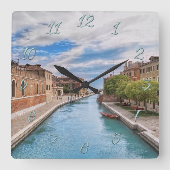 Venice Square Wall Clock (Front)