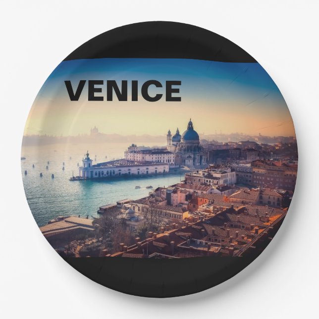Venice Summer Paper Plates (Front)