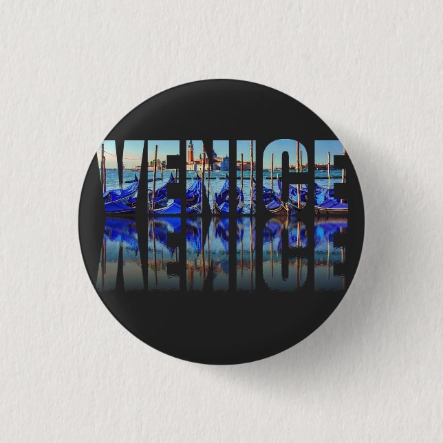 Venice text with reflection button (Front)