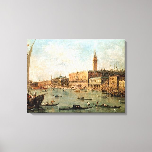 Venice: The Doge's Palace and the Molo from the Ba Canvas Print (Front)