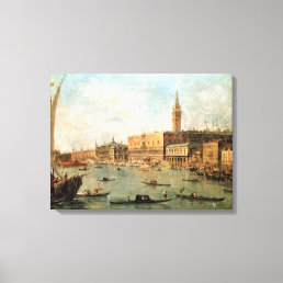 Venice: The Doge&#39;s Palace and the Molo from the Ba Canvas Print