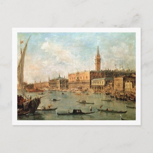 Venice The Doges Palace and the Molo from the Ba Postcard