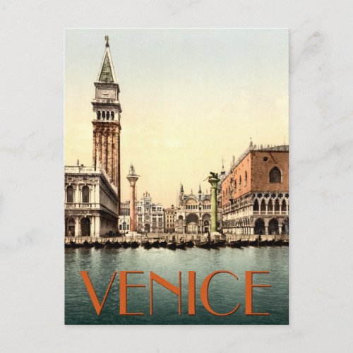 Venice The Piazzetta Grand Canal Italy Postcard