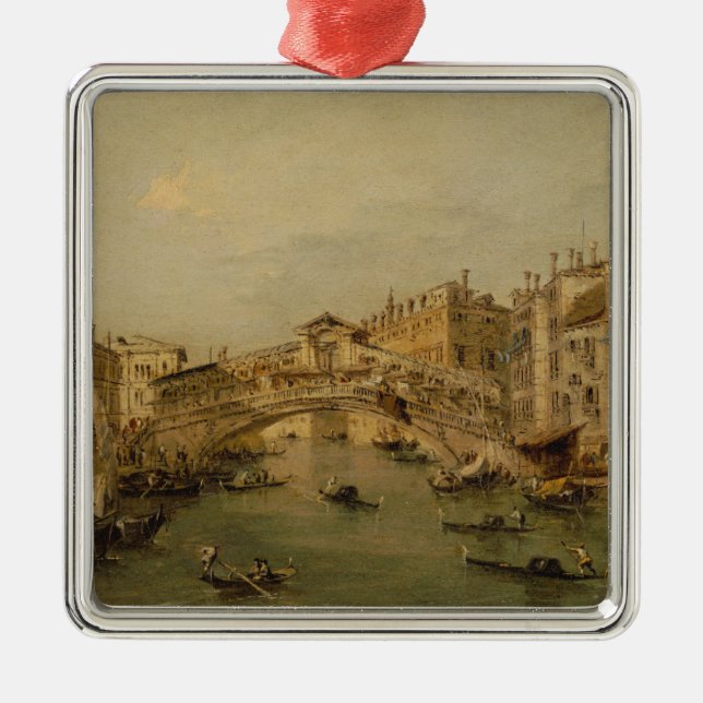 Venice The Rialto Metal Ornament (Front)
