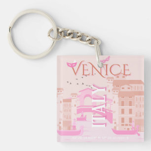 Venice Travel Art, Italy, Travel Art, Pastel Keychain