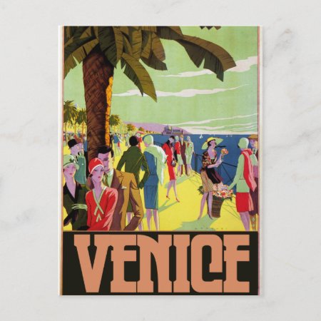 Venice Travel Artwork Postcard