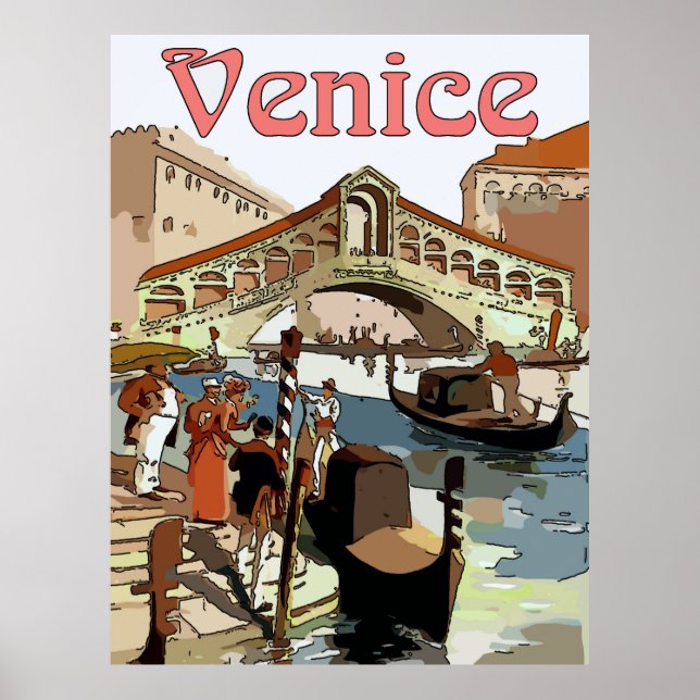Venice Travel Poster, add text Poster (Front)