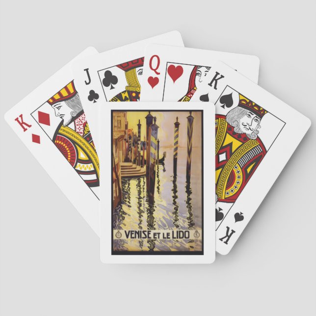 Venice Travel  Poster Poker Cards (Back)