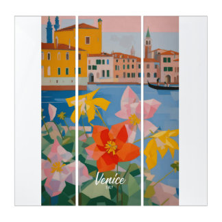 Venice Travel Poster Triptych