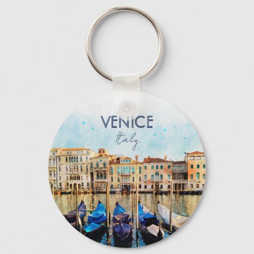 VENICE VENEZIA watercolor _ Italy Travel souvenir Keychain