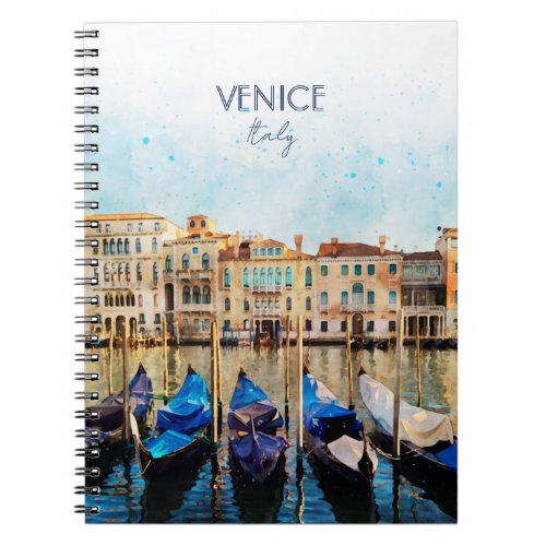 VENICE VENEZIA watercolor _ Italy Travel souvenir Notebook