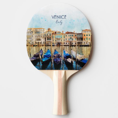 VENICE VENEZIA watercolor _ Italy Travel souvenir  Ping Pong Paddle