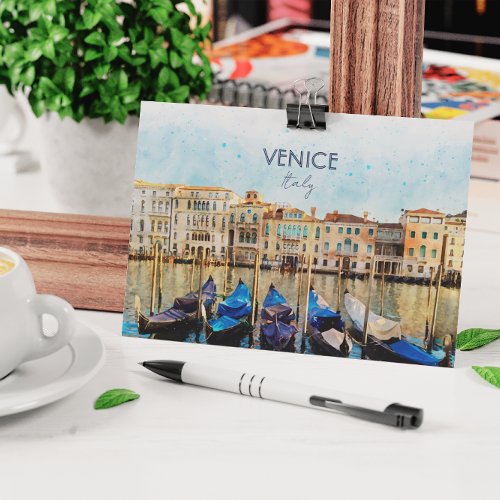 VENICE VENEZIA watercolor _ Italy Travel souvenir  Postcard