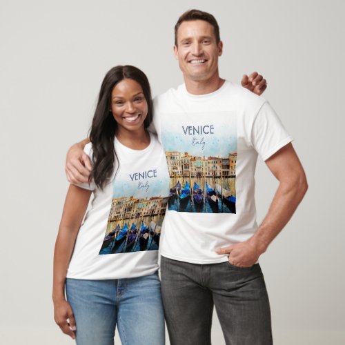 VENICE VENEZIA watercolor _ Italy Travel souvenir T_Shirt