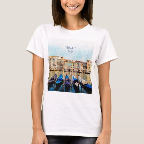 VENICE VENEZIA watercolor _ Italy Travel souvenir T_Shirt