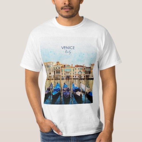 VENICE VENEZIA watercolor _ Italy Travel souvenir  T_Shirt