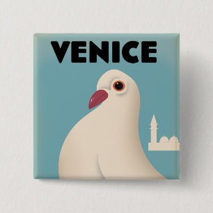 Venice Vintage style travel poster Mouse Pad Bever Button