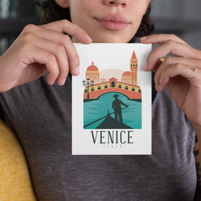 Venice Vintage Travel   Postcard (venice italy vintage travel postcard)